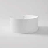 Round Freestanding Bath with Overflow 1280mm - Matte White